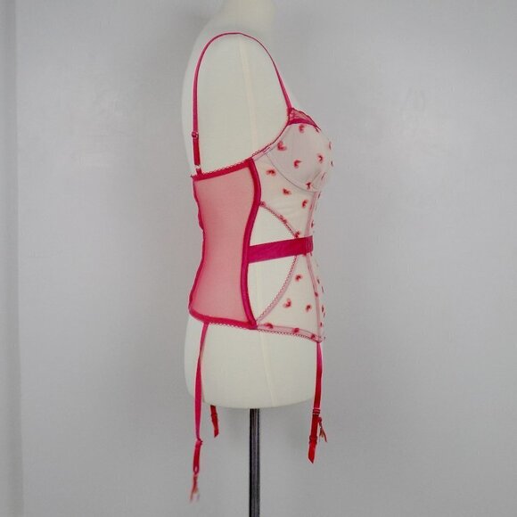 nwt VS very sexy sheer lace up corset bustier top - Picture 3 of 9